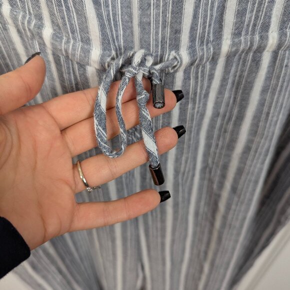 Rails | Gray White Striped Sleeveless Linen Jumpsuit Size Small - Picture 8 of 10